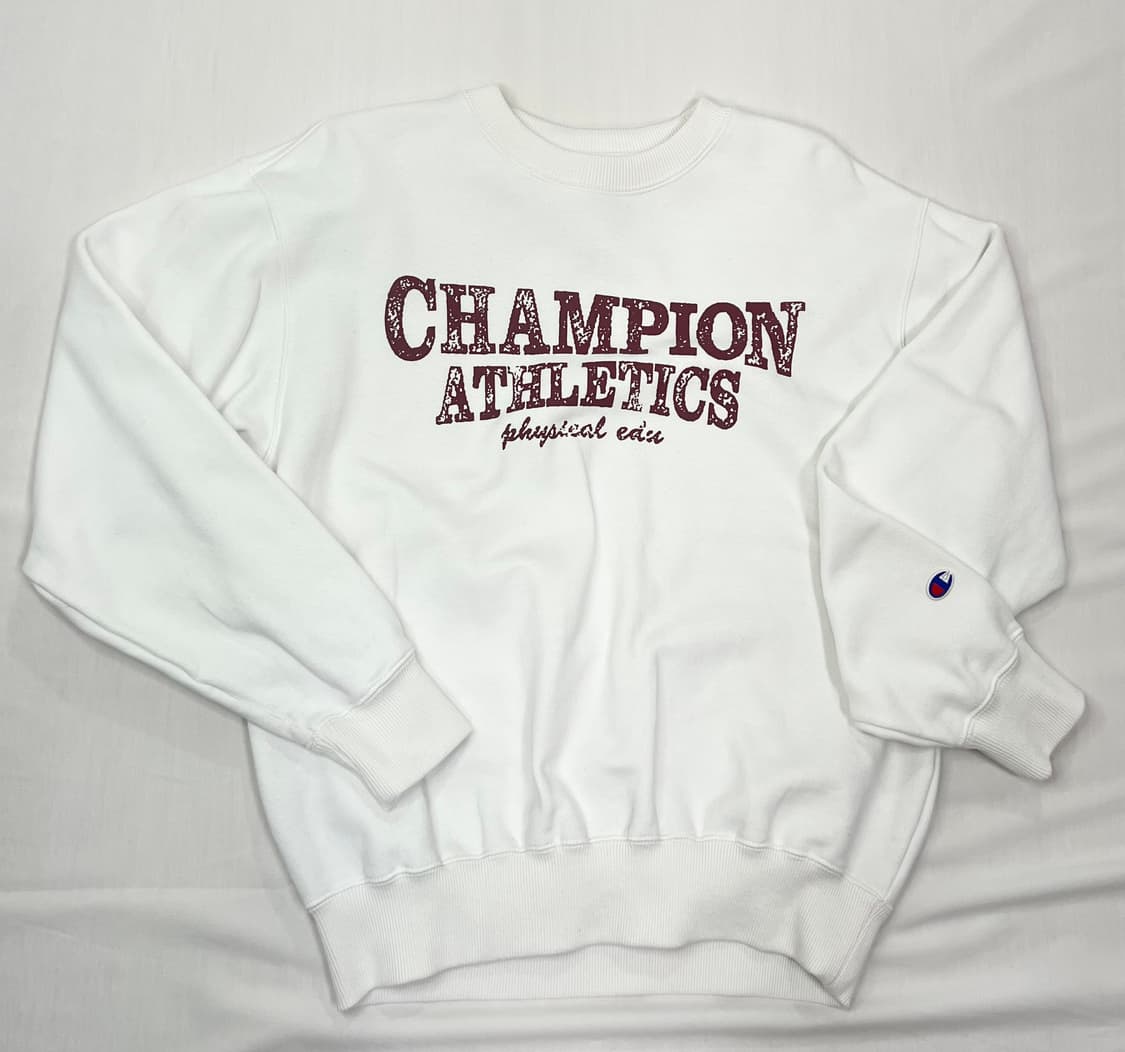 챔피온 흰색 맨투맨 티셔츠 상품이미지1