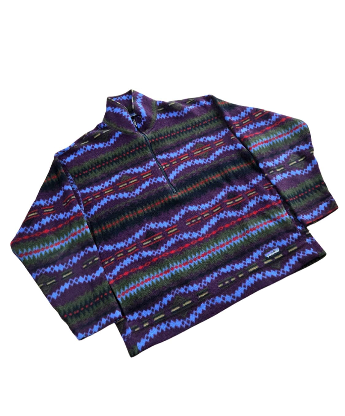 (L)파타고니아 Usa 90s Rare 아즈텍 패턴 신칠라 풀오버 집업 상품이미지1