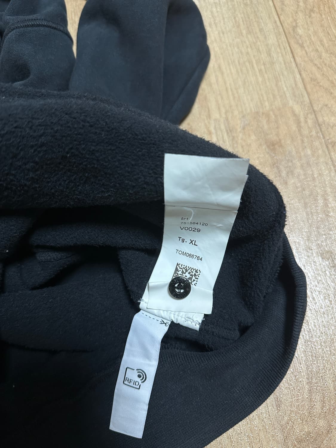 스톤아일랜드 스웨트셔츠 후드 블랙 XL 상품이미지6