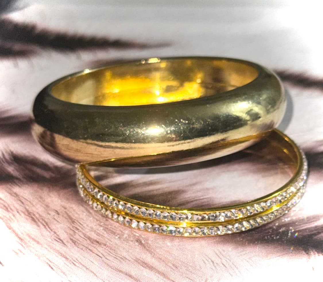 일본 헤이세이 시부야 갸루 골드 금속 뱅글 팔찌 상품이미지1