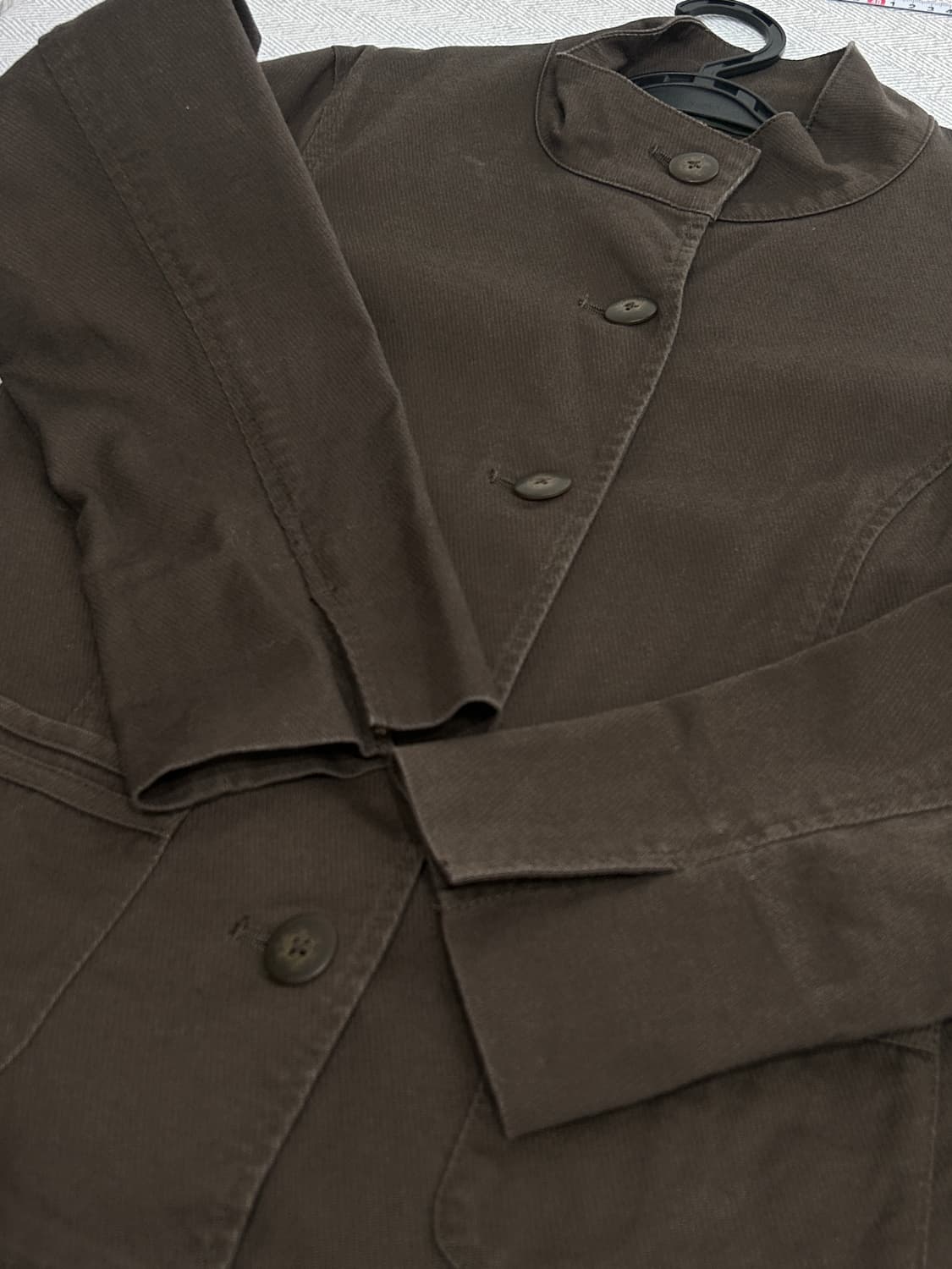 Japan 에디바우어 브라운 코튼 자켓 여성 M 상품이미지8