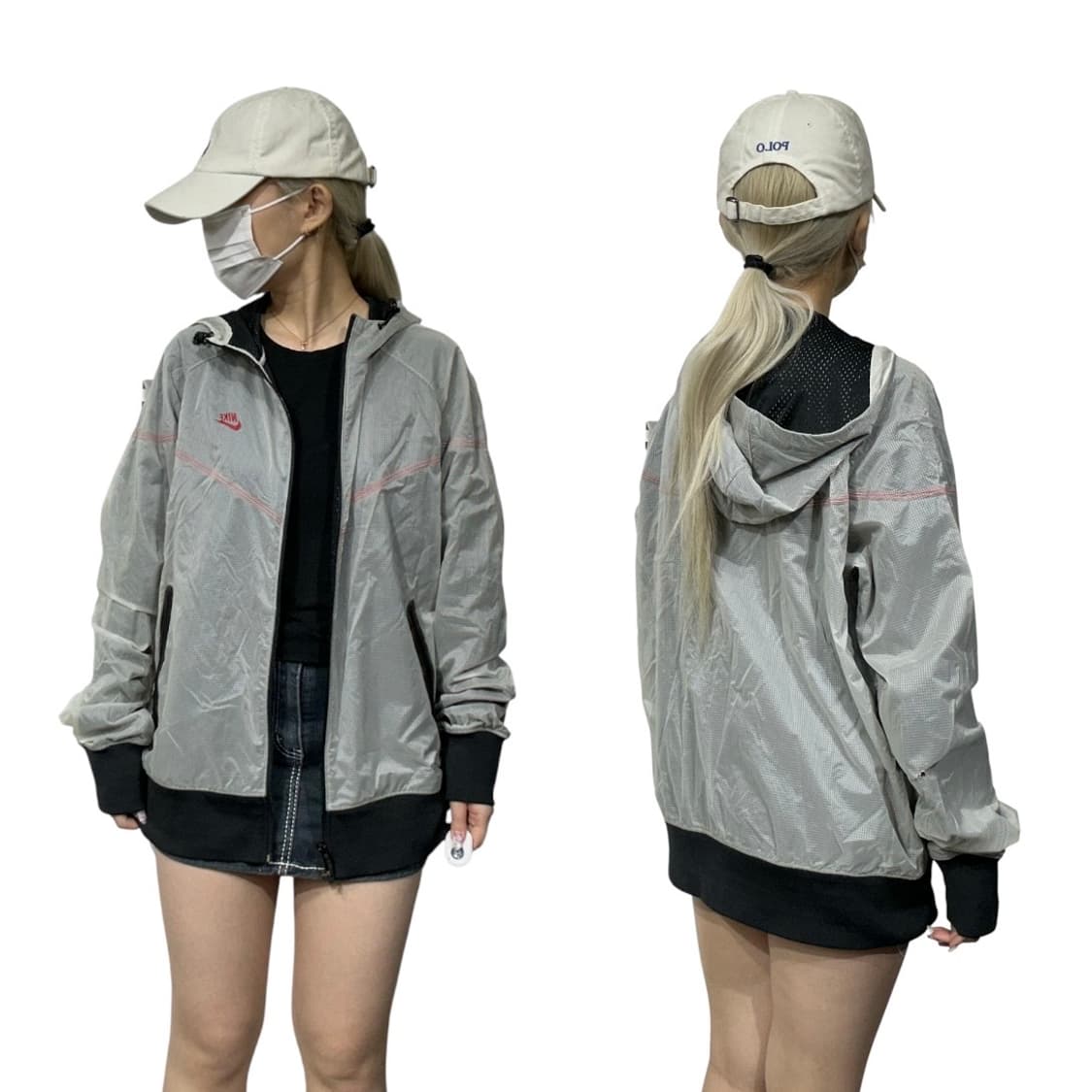 나이키 그레이 테크팩 후드 바람막이 트랙 자켓 XL 상품이미지1