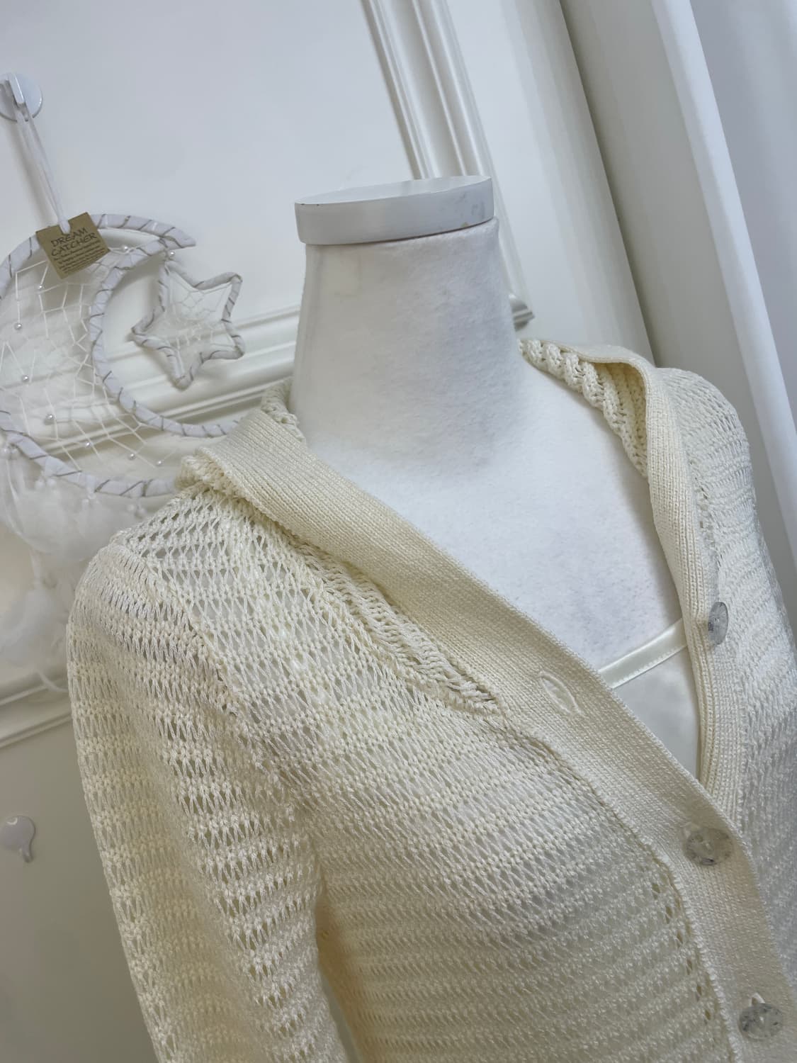 ivory crochet hoodie opc cardigan&satin 상품이미지7