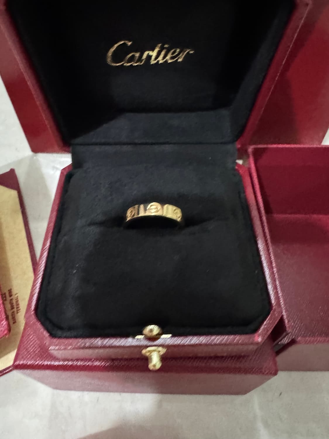 까르띠에 LOVE 러브링 3.6mm 와이드 18K 핑크골드 반지 52호  상품이미지3