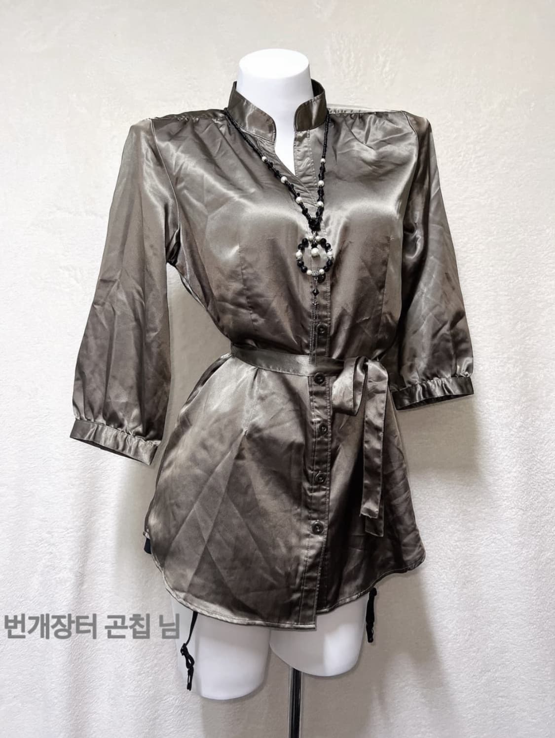 갸루 로맨틱고딕 로걀 고스펑크 새틴 블라우스 차이나셔츠 오리엔탈 페어리 상품이미지2