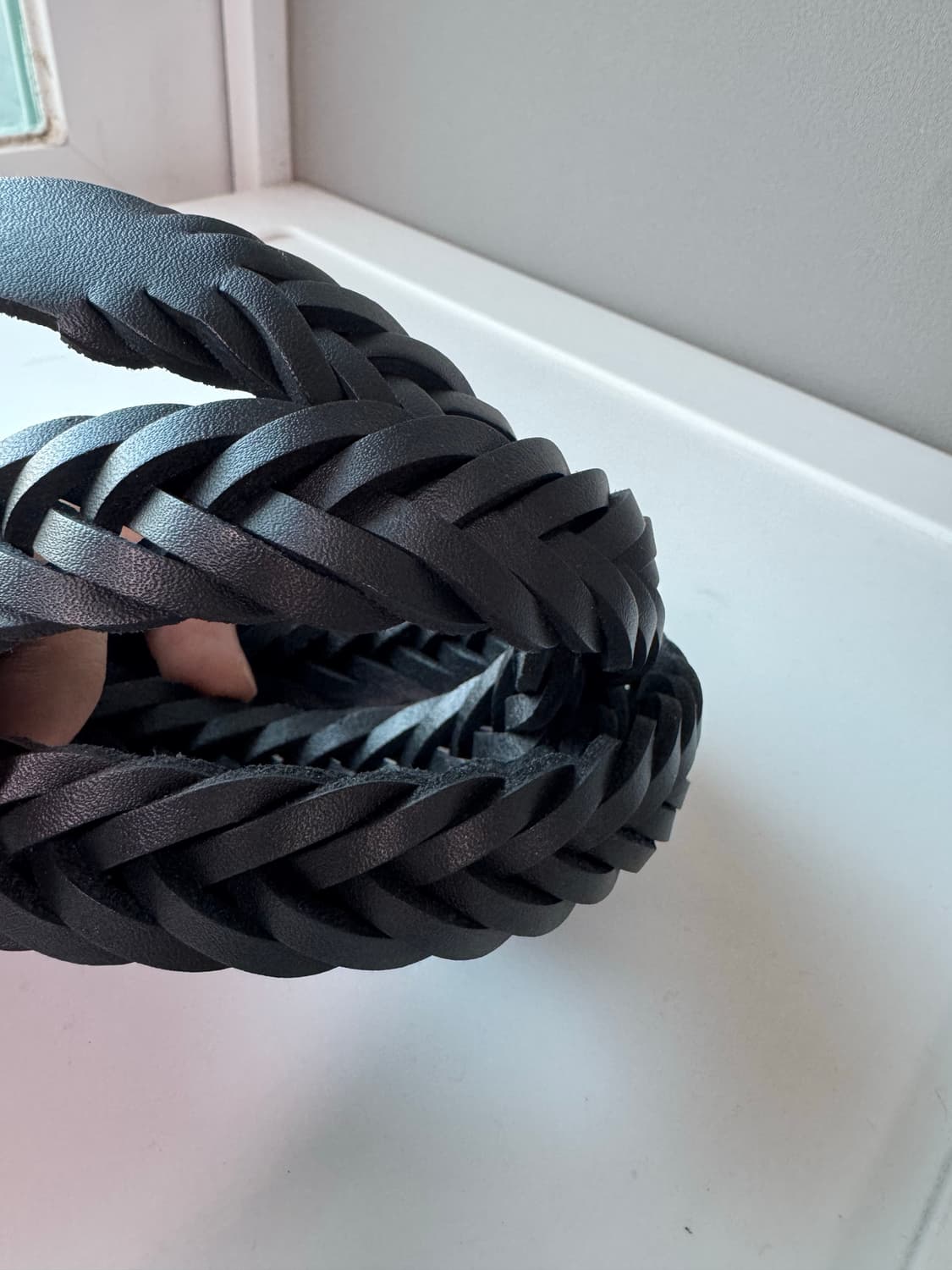 Gu 블랙 꽈배기 위빙벨트 상품이미지2