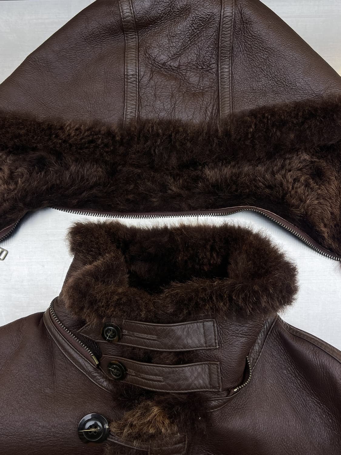 U.S Army U.S.A.F 타입 B-7 플라이트 램스킨 파카 상품이미지5