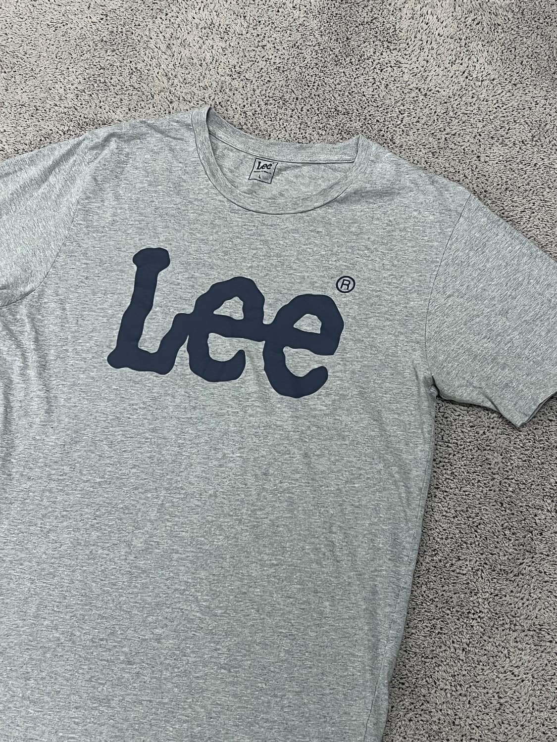 (L) LEE 반팔 티 그레이 상품이미지2