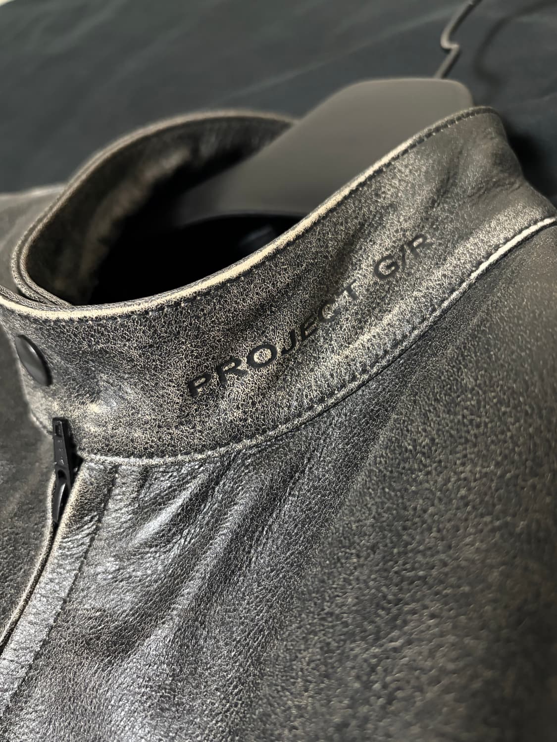 프로젝트gr 프로토콜인덱스 디스트레스 바이커 레더자켓 2사이즈 유일매물 상품이미지5