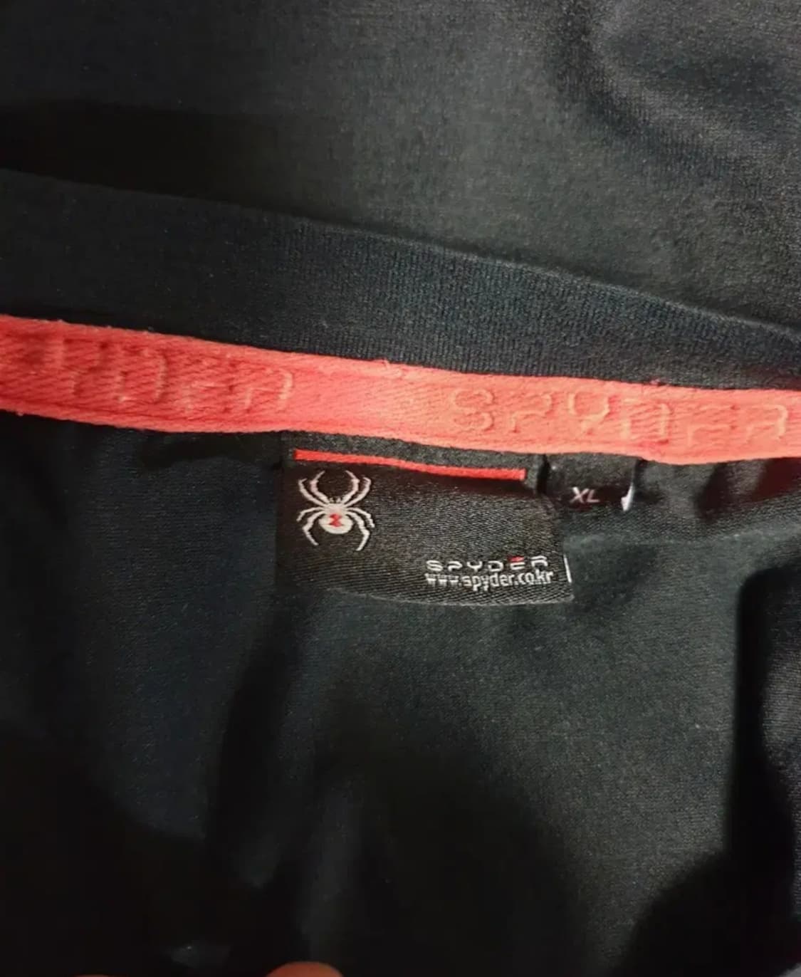 스파이더 기능성 레터링 자수 반팔티 블랙 (XL) 상품이미지4