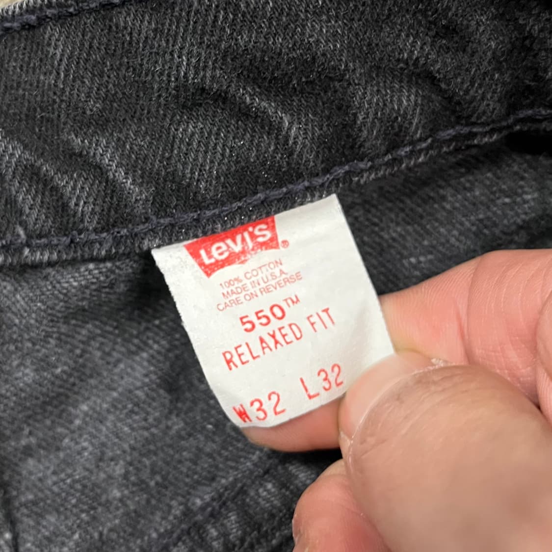 90s USA Levis550 오렌지탭 블랙진 (30“) 상품이미지5
