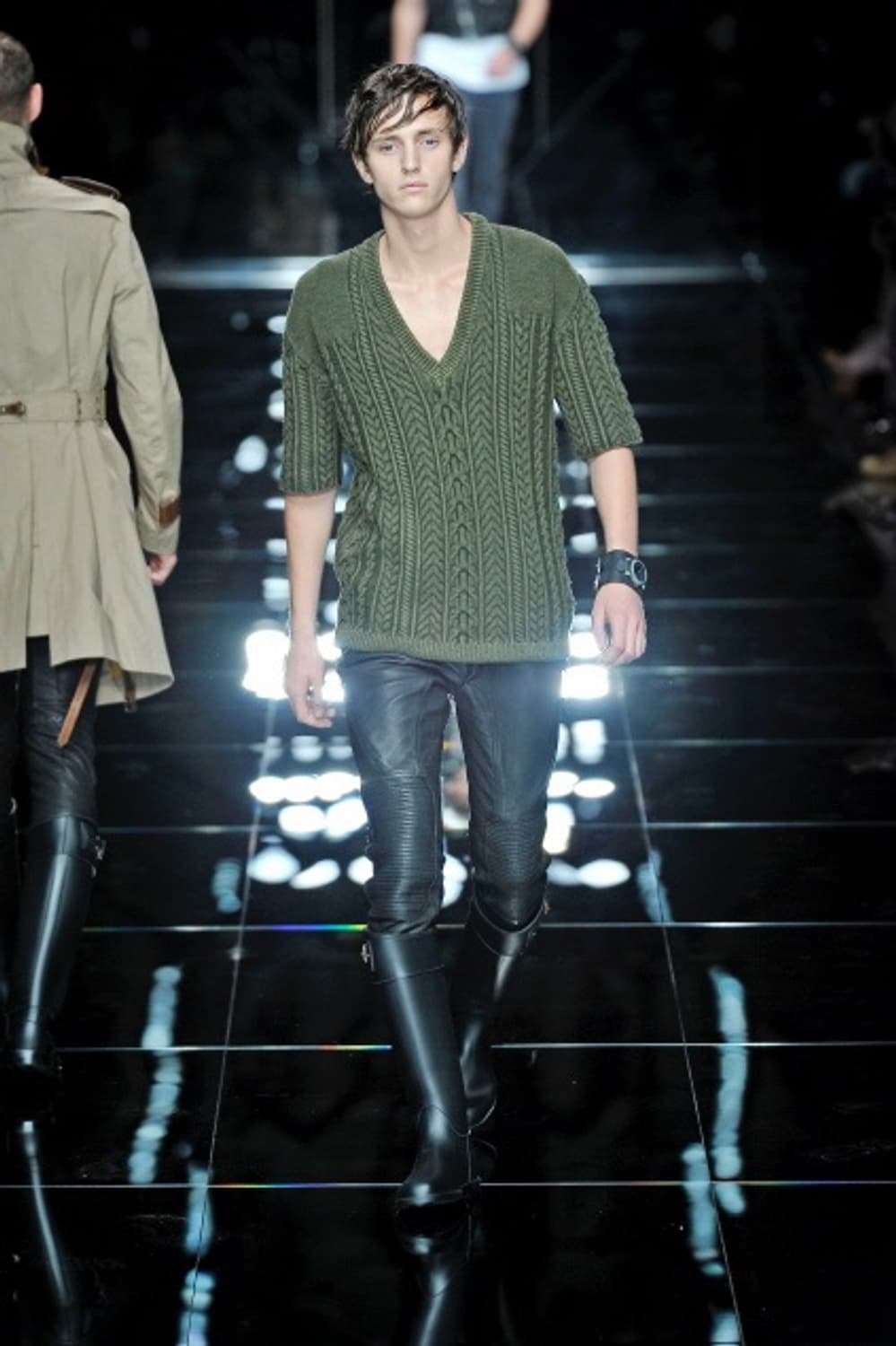 버버리 프로섬 2011SS 런웨이 레더 바이커 팬츠 상품이미지3