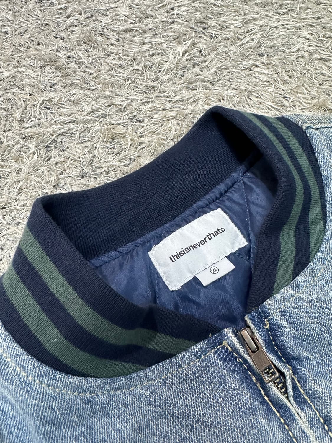 디스이즈네버댓 데님 바시티 자켓 상품이미지3