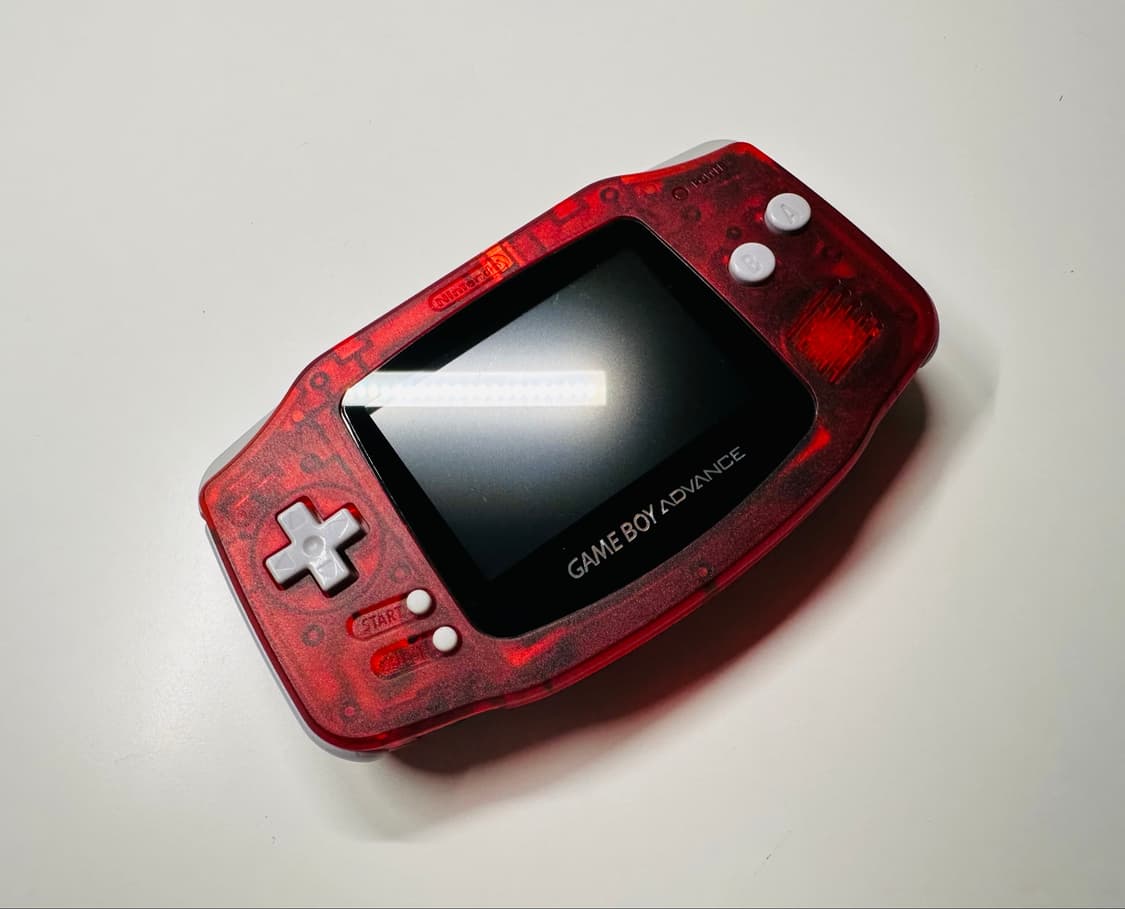 닌텐도 GBA 게임보이 어드밴스 IPS 백라이트 클리어 레드 판매 상품이미지5