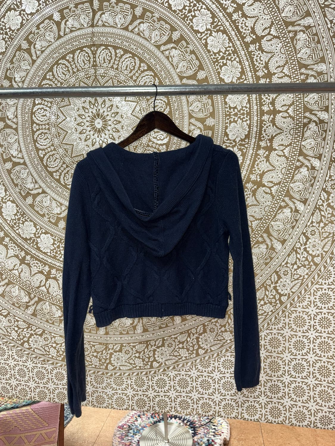 타미힐피거 여성 케이블 크롭 후드 가디건  상품이미지6