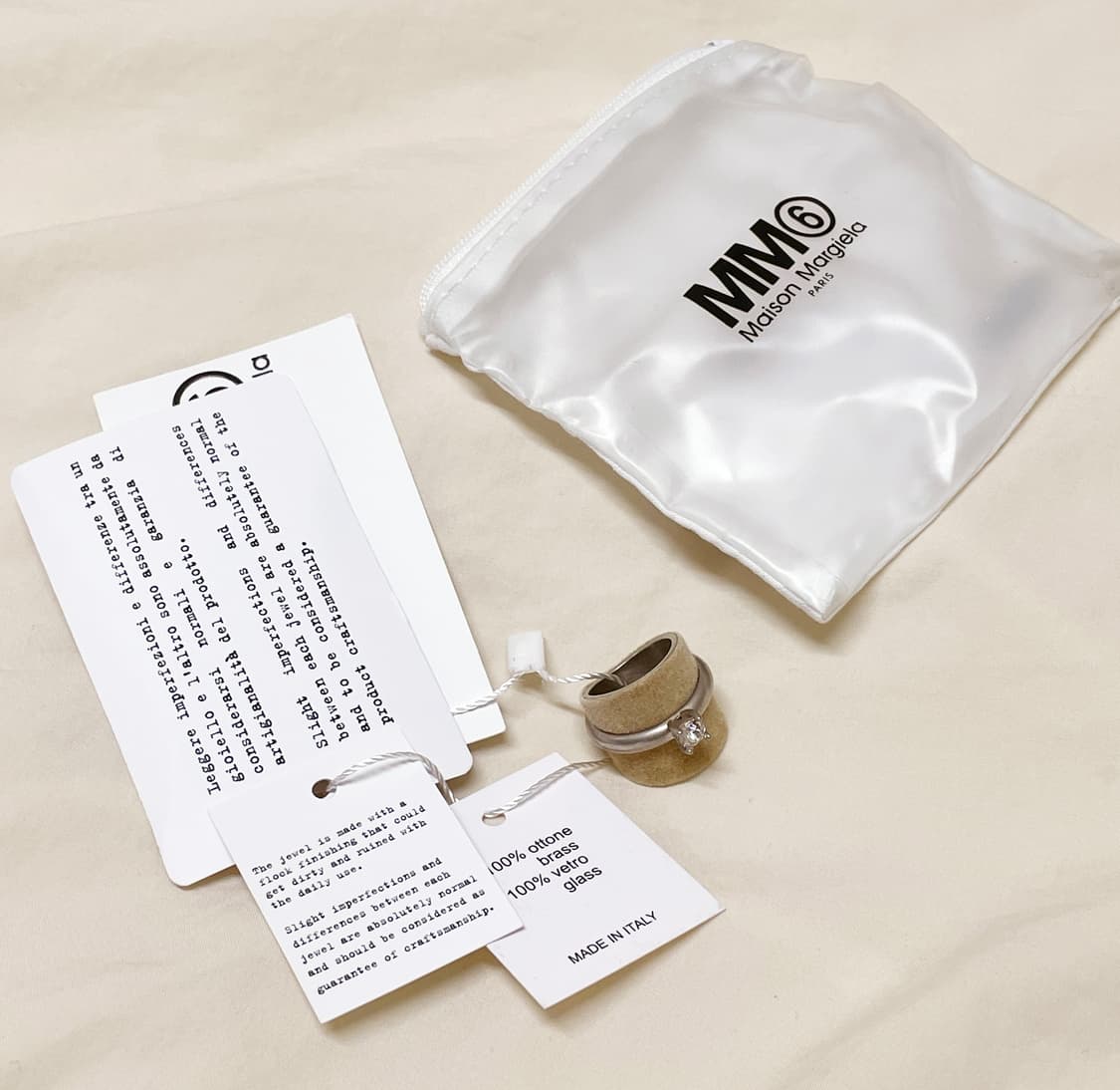 마르지엘라 MM6 Bandage 레이어드 실버 링 상품이미지3