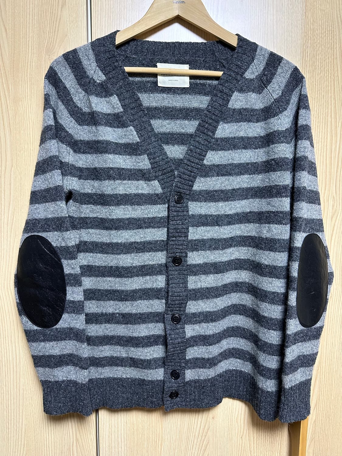 Markaware 울 가죽패치 가디건 3사이즈 상품이미지1