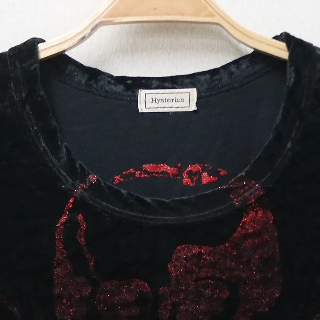 히스테릭 글래머 벨벳 고스로리 긴팔 티셔츠 66817 상품이미지5