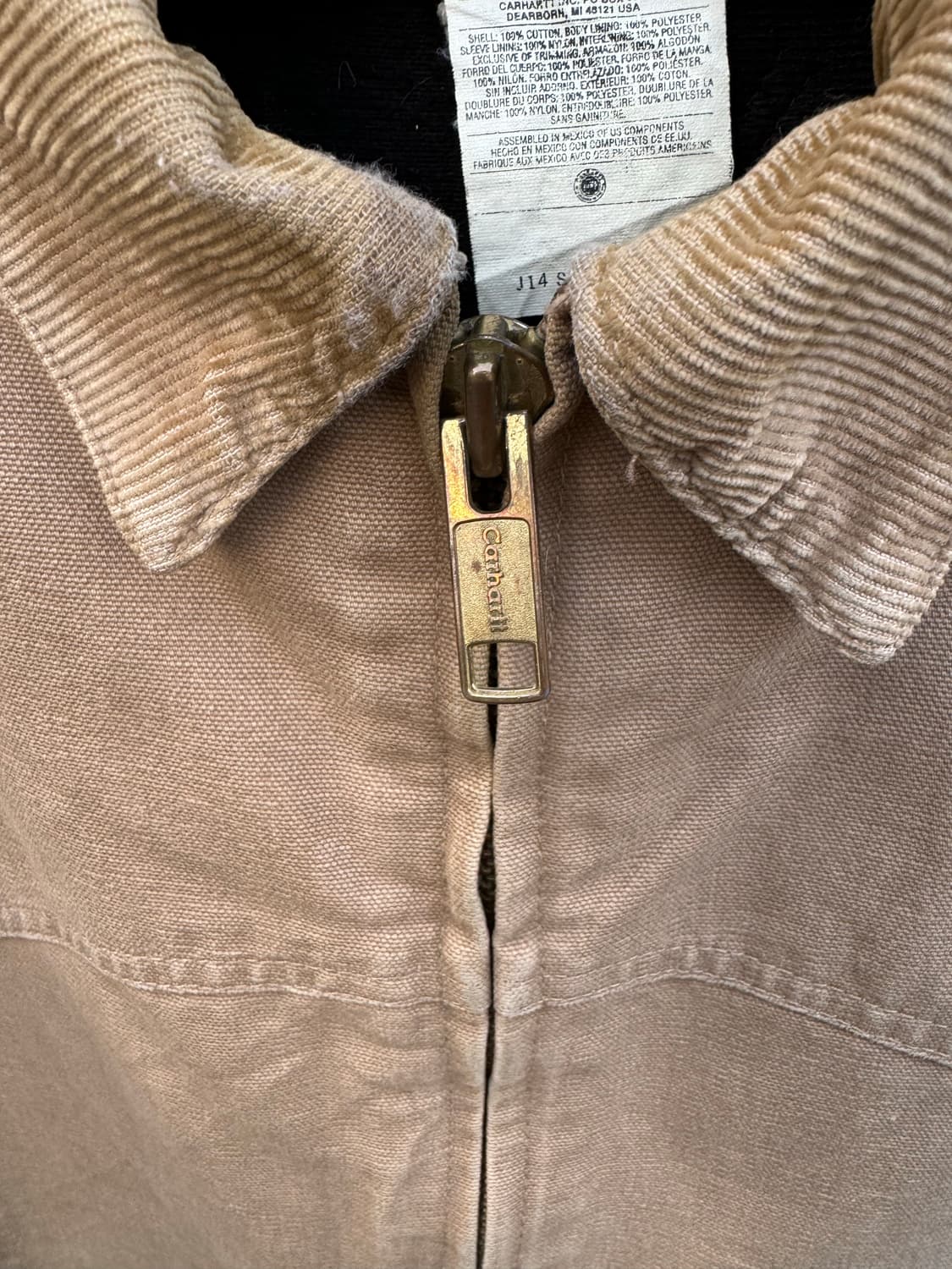 00s 칼하트 빈티지 싼타페 sdl 코듀로이카라 가죽탭 워크 자켓 상품이미지7