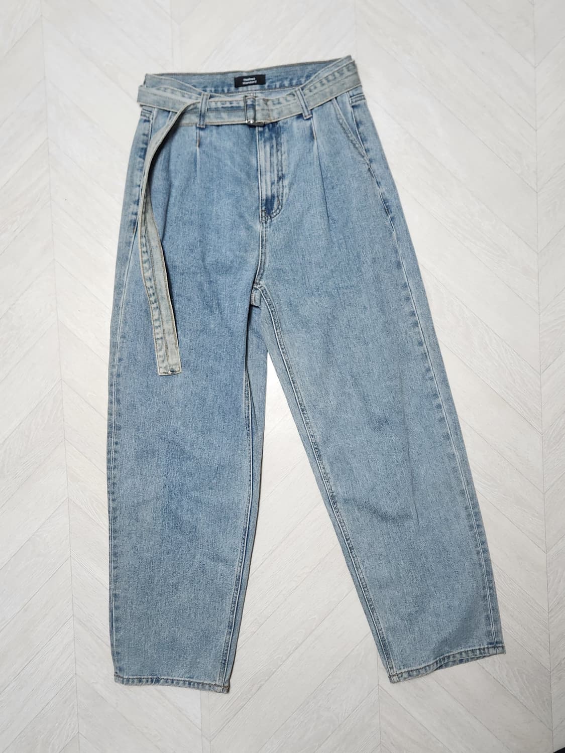 무탠다드 밸티드 세미 벌룬 데님 팬츠 라이트 인디고 28 상품이미지1