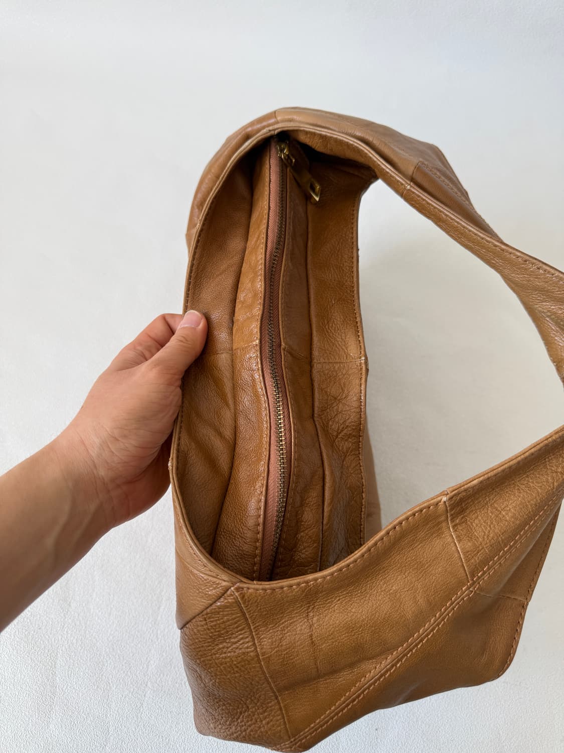 Pre owned 패치워크 레더 숄더백 상품이미지8