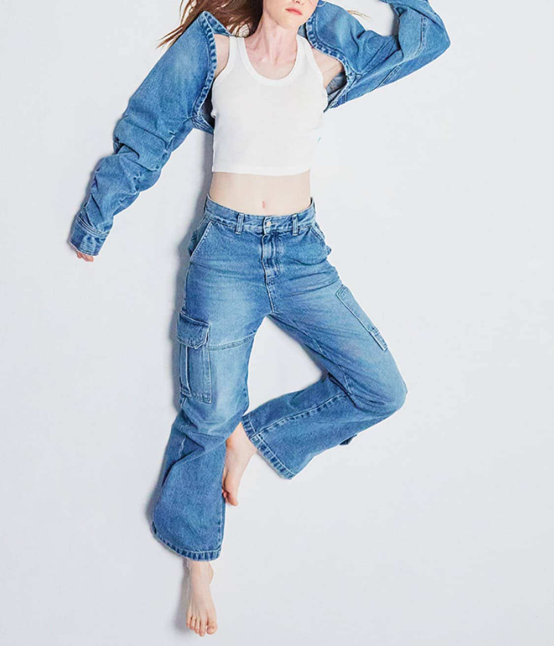 인스턴트펑크 멀티 웨이 데님 자켓 블루 상품이미지3