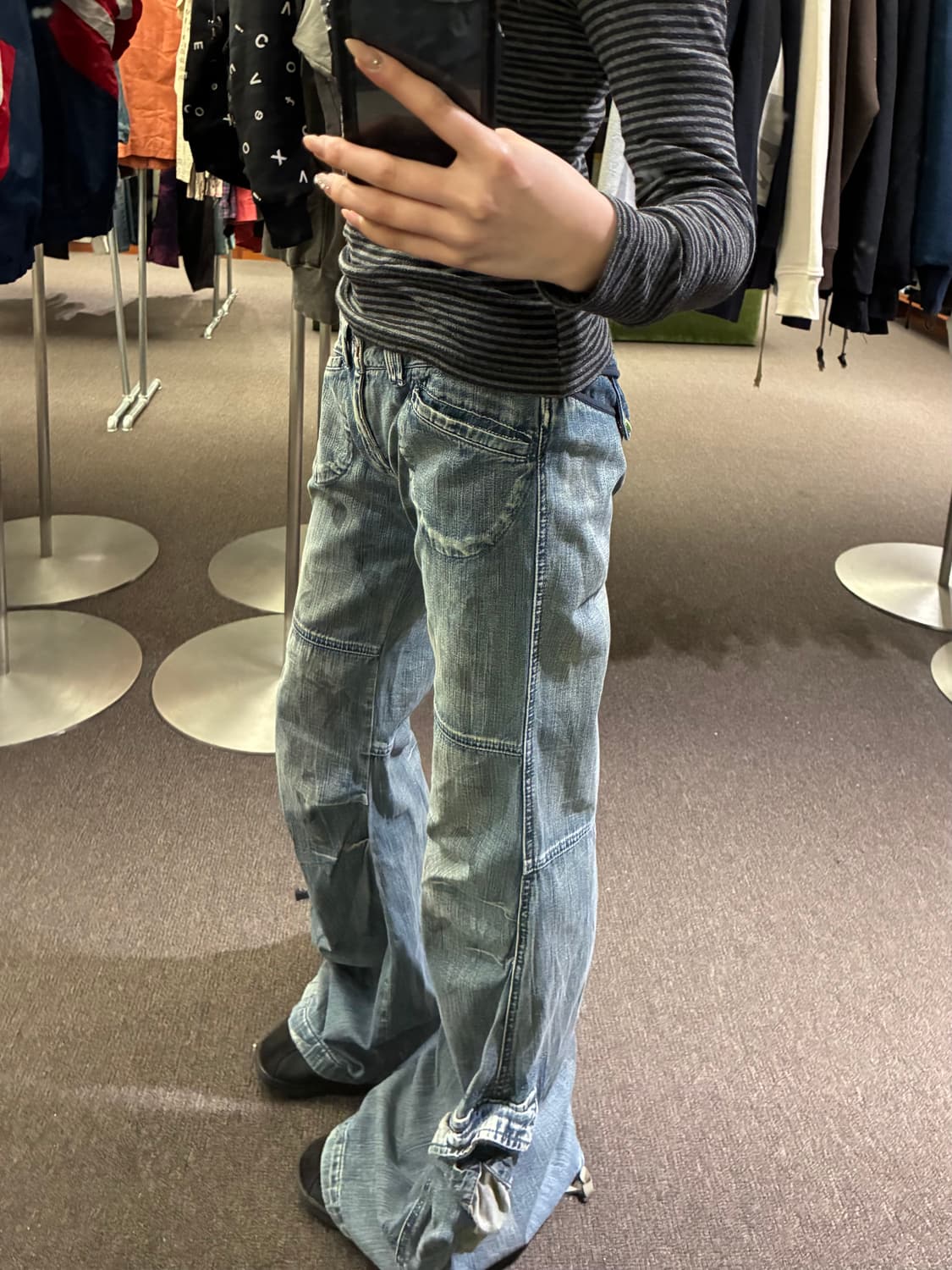 28)55DSL 빈티지 여성 플레어진 상품이미지2