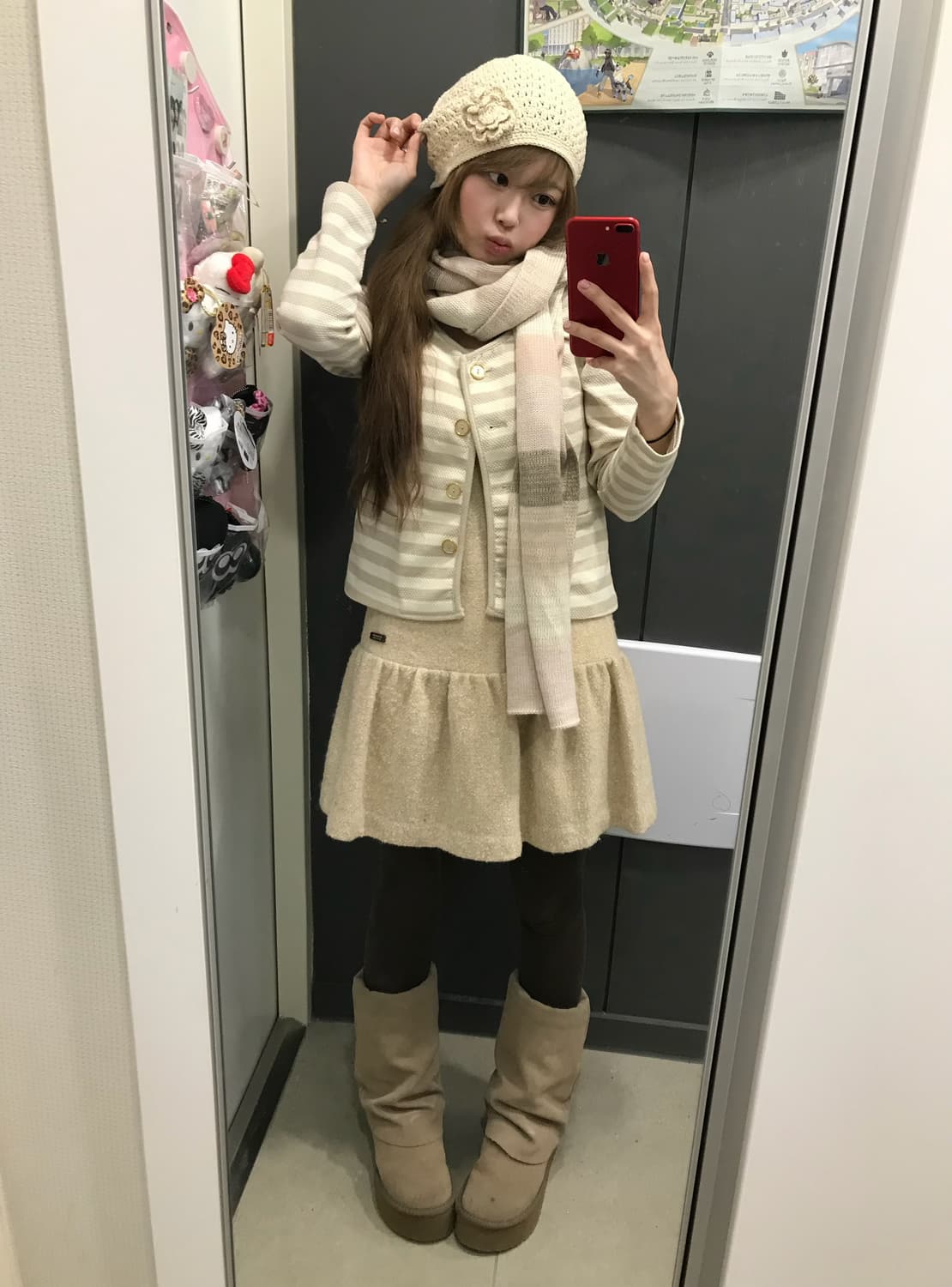 버버리 리즈리사 리본 포켓 베이지핑크 니혼진 코디세트 상품이미지2