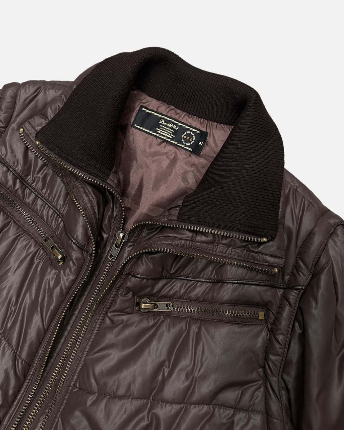 brown layered western paded jacket 상품이미지3