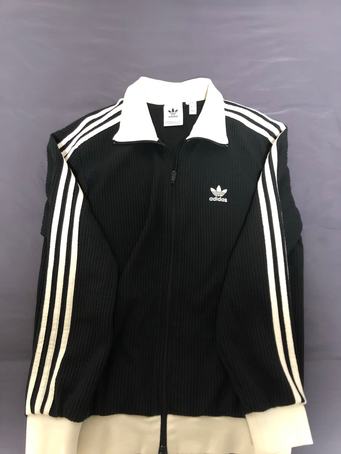 아디다스 와플 니트집업, Black, L size 상품이미지2