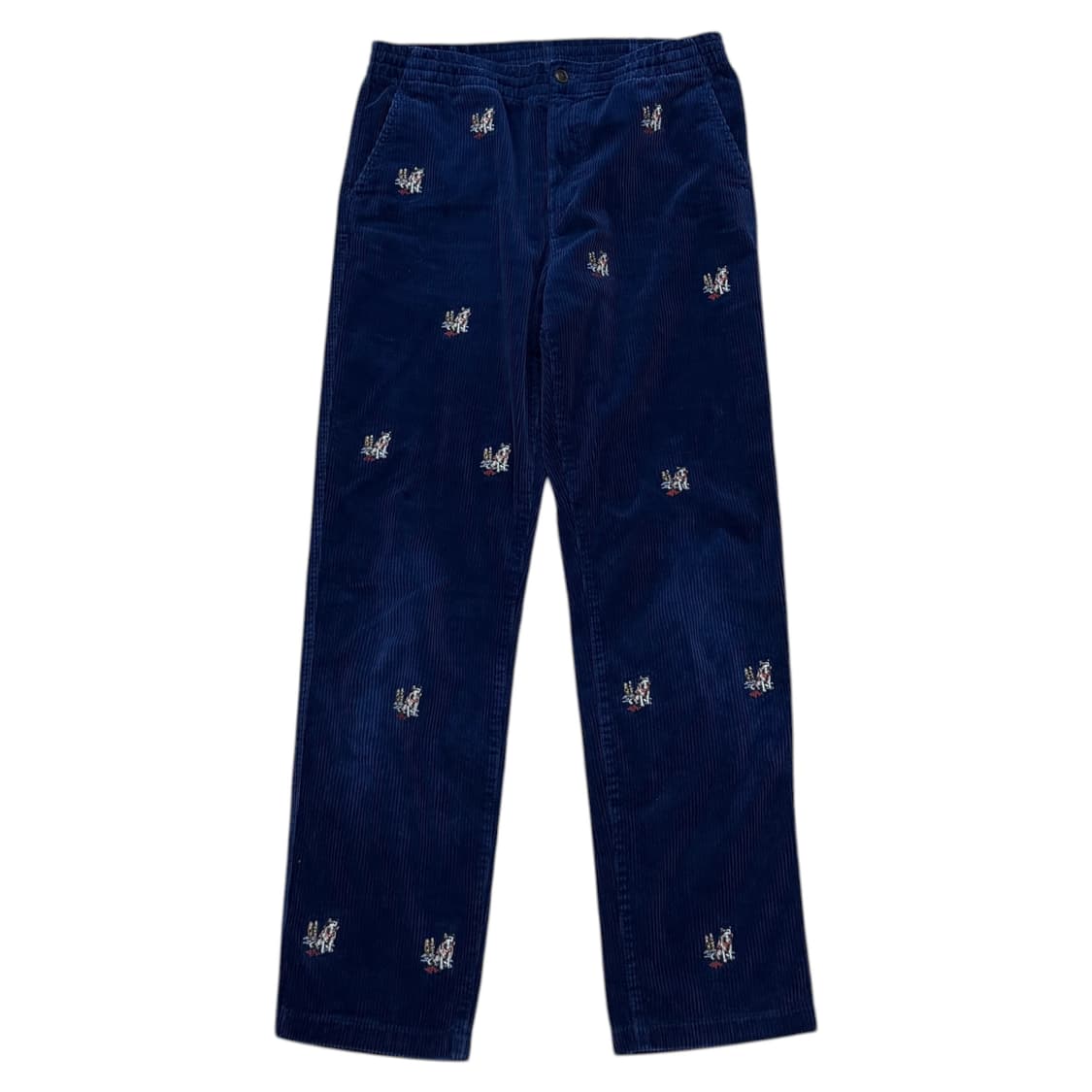 폴로 랄프로렌 자수 프렙스터 임브로이더 코듀로이 팬츠 바지 네이비 16 상품이미지1