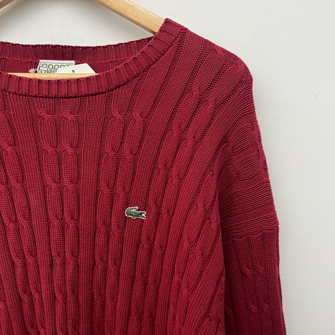 라코스테 케이블 니트 버건디 남XL 상품이미지3