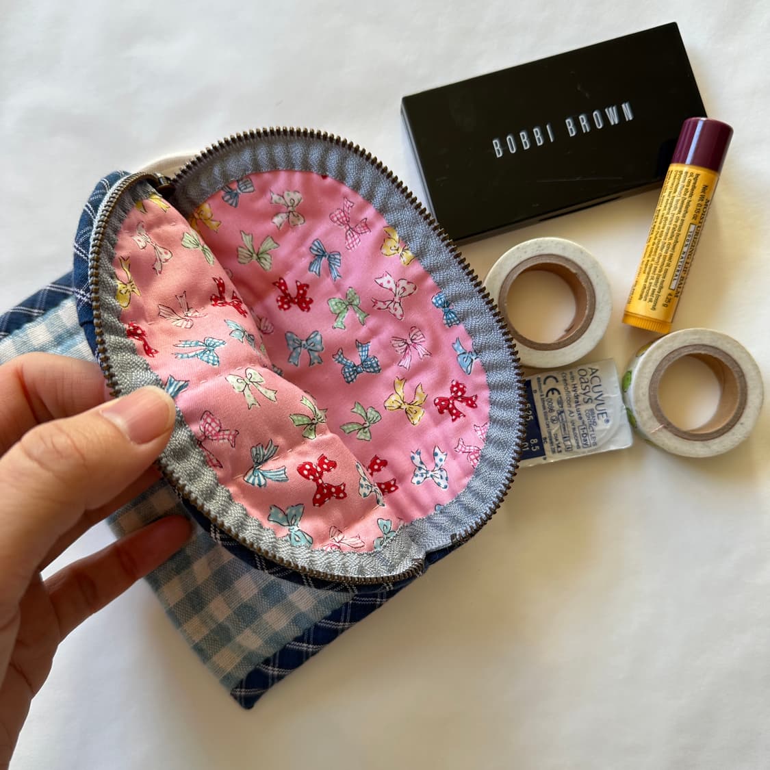 키티 납작 큰 파우치 / 핸드메이드 / 상품이미지3