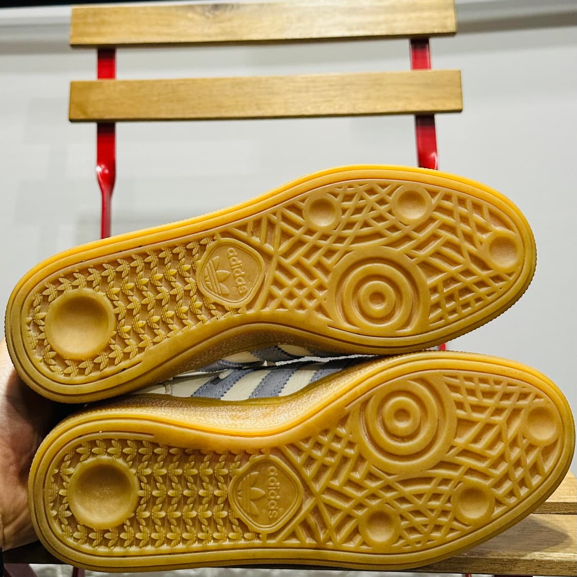 240) 아디다스  운동화 여성 여자 신발 스페지알 아이보리 블루 상품이미지6