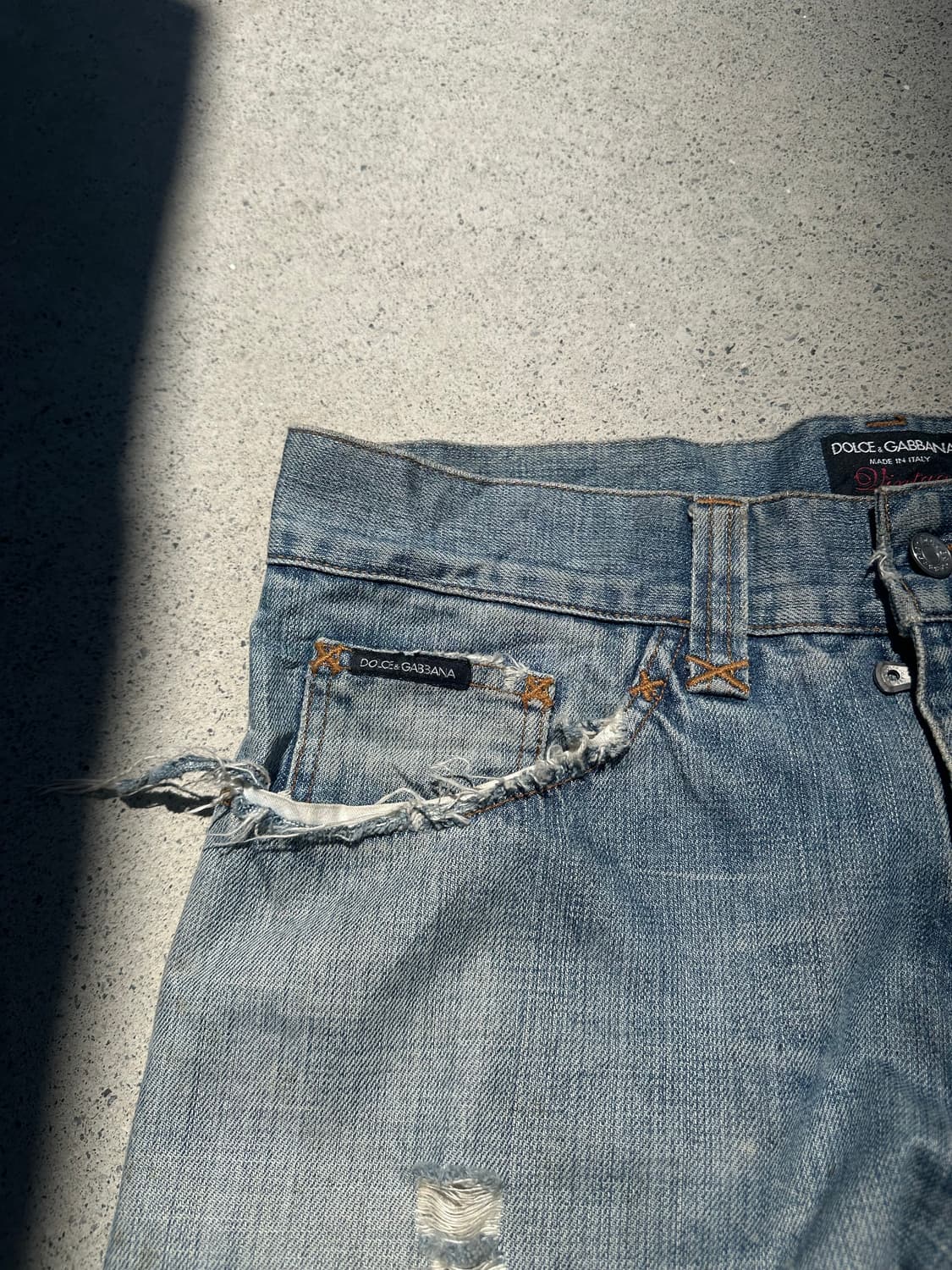 00’s Dolce & Gabbana crack knee denim 상품이미지5