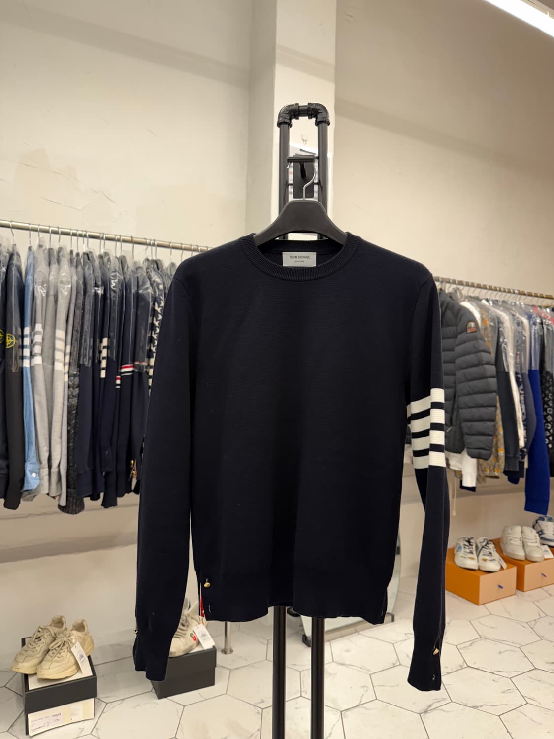 [3] 톰브라운 사선완장 밀라노스티치 니트 상품이미지1