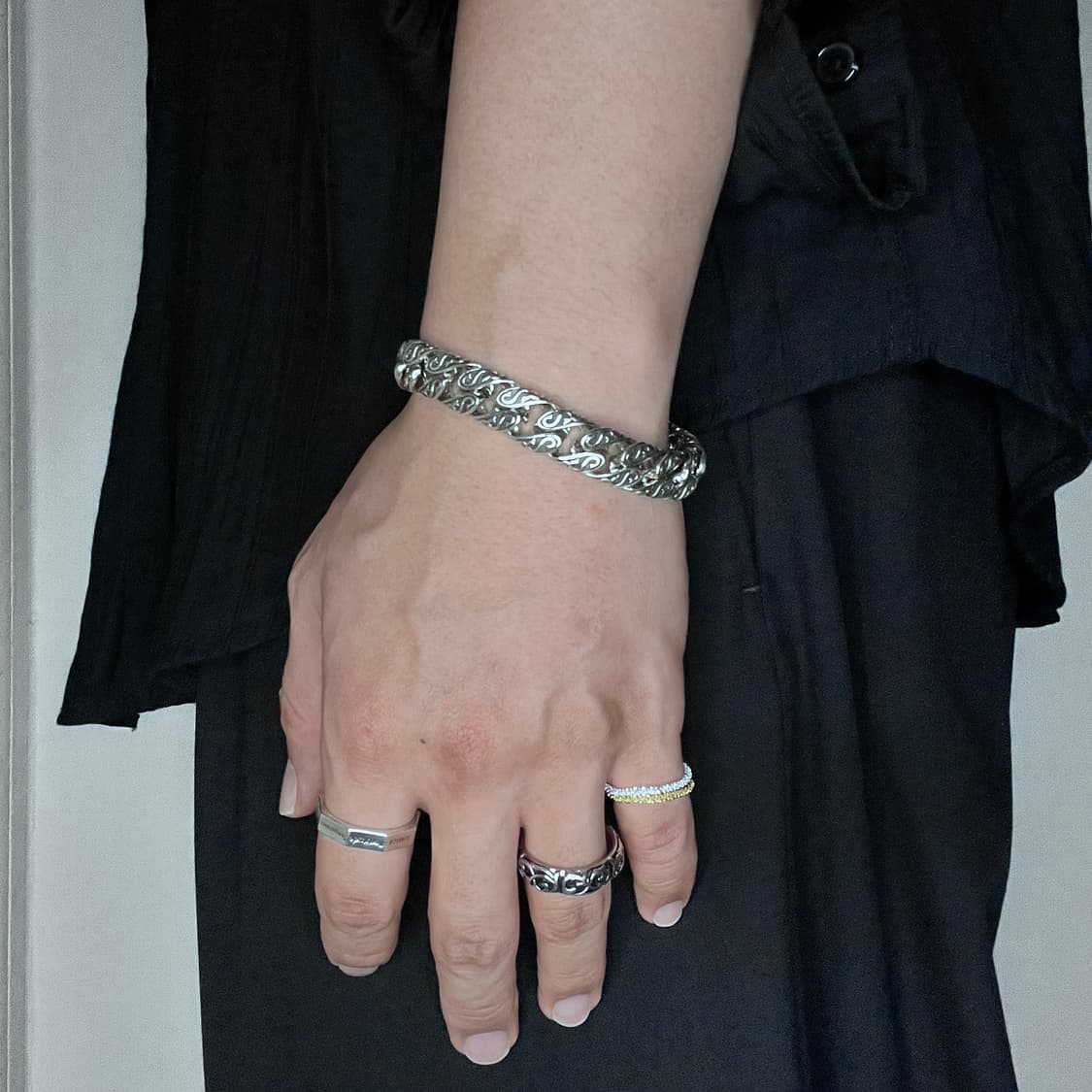 체인 트위스트 신주 은도금 팔찌 상품이미지2