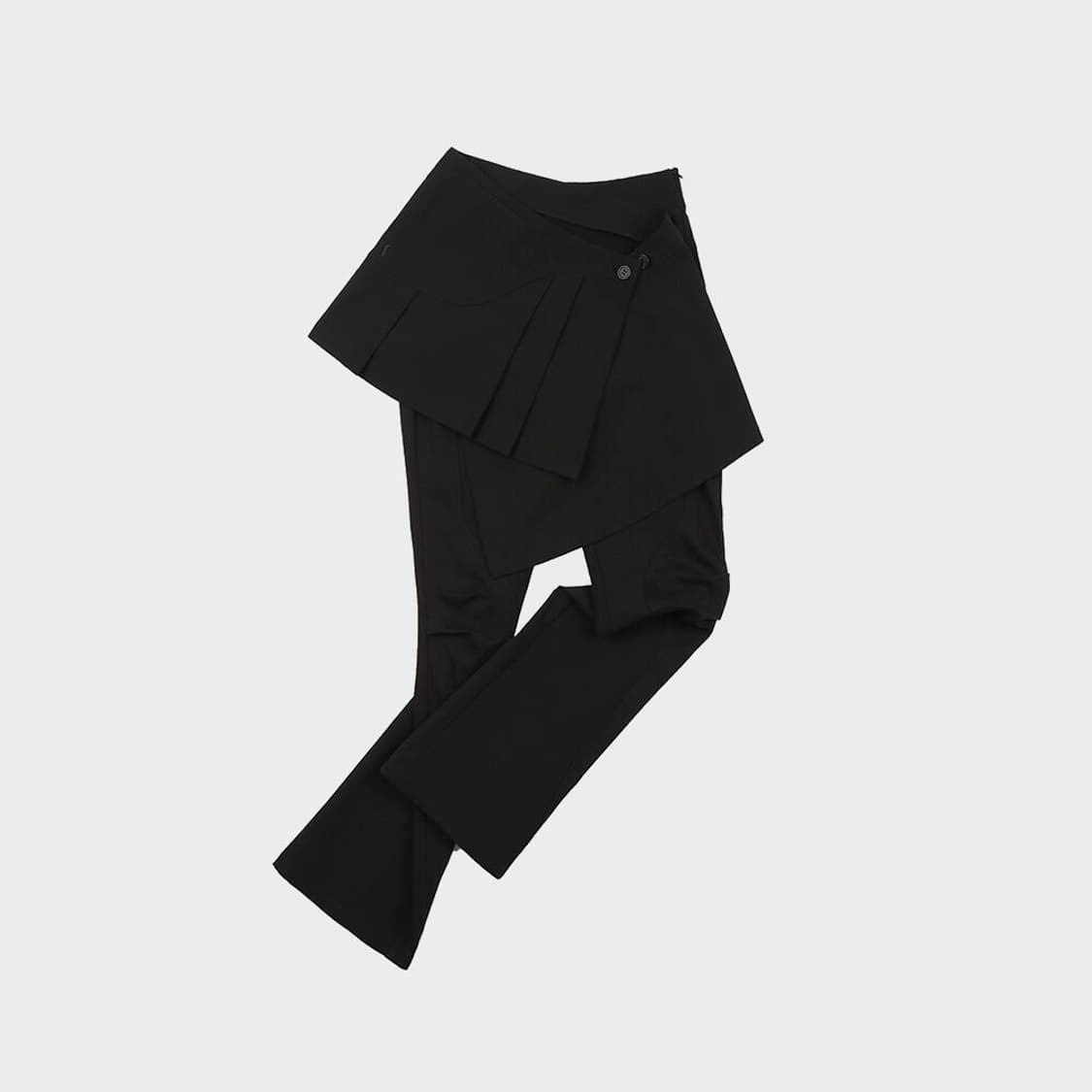 오호스 2-way Pleats Skirt Pants / Black 상품이미지1