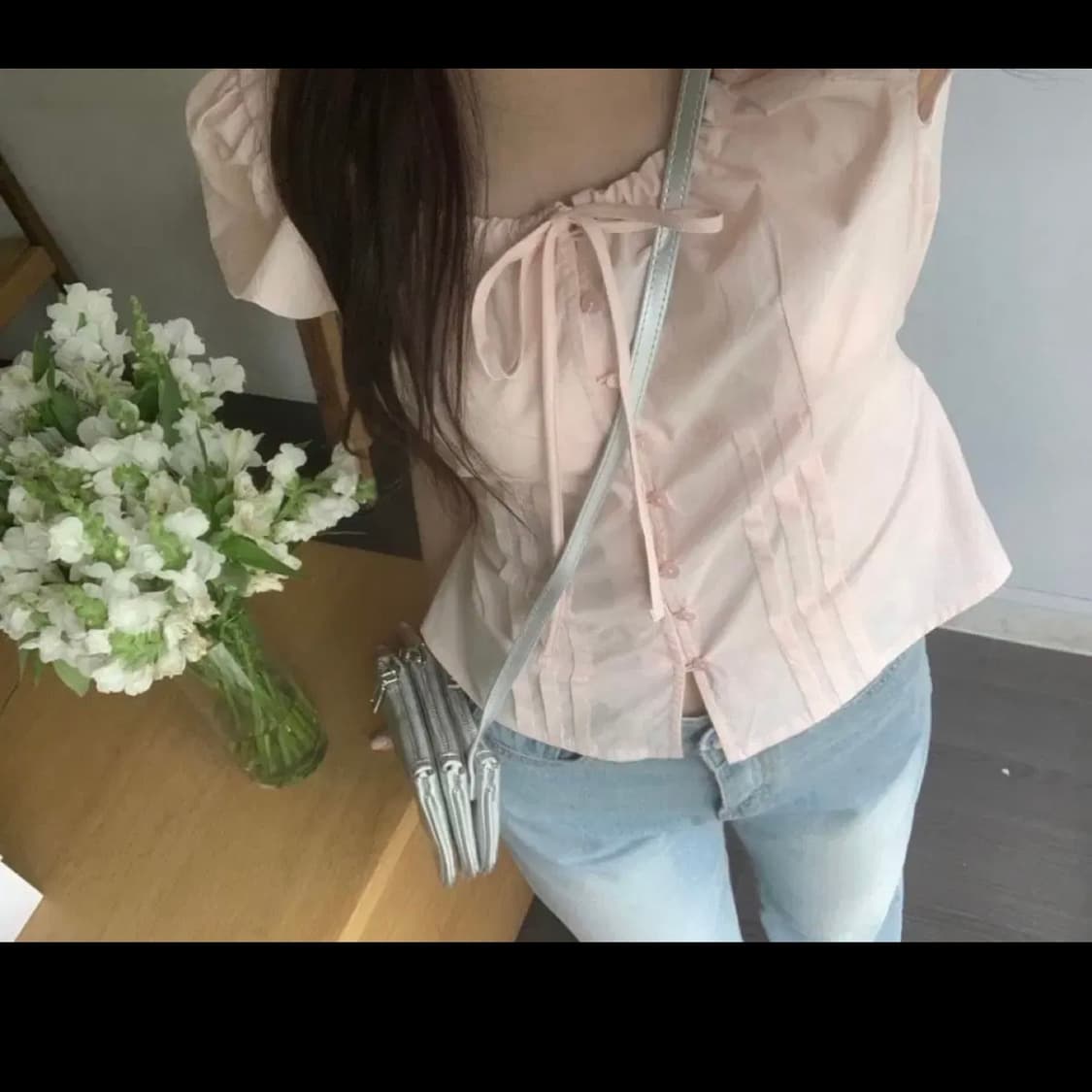 뮤트크레메 리본셔링 블라우스 상품이미지4