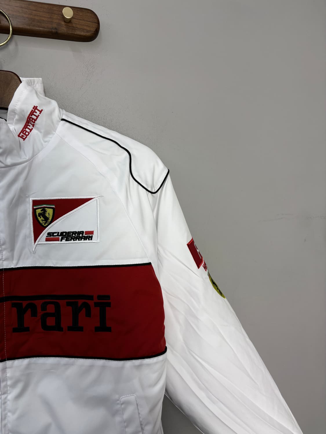 페라리 F1 빈티지 화이트레드 레이싱자켓 A3794 상품이미지4