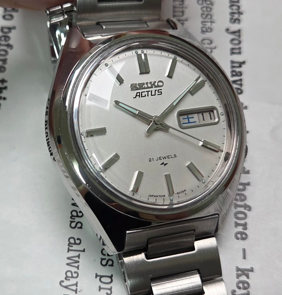 빈티지 세이코 액투스 7019 한자 데이데이트 순정 실버판 브레이슬릿 v 상품이미지10