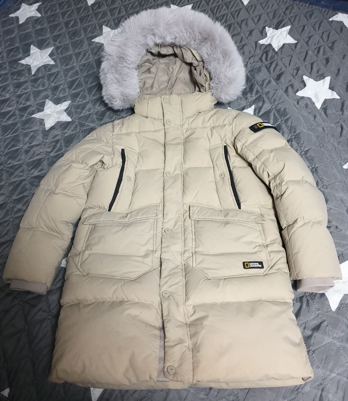내셔널지오그래픽 키즈 매너티 덕다운 혜비 패딩 베이지 (130) 상품이미지1
