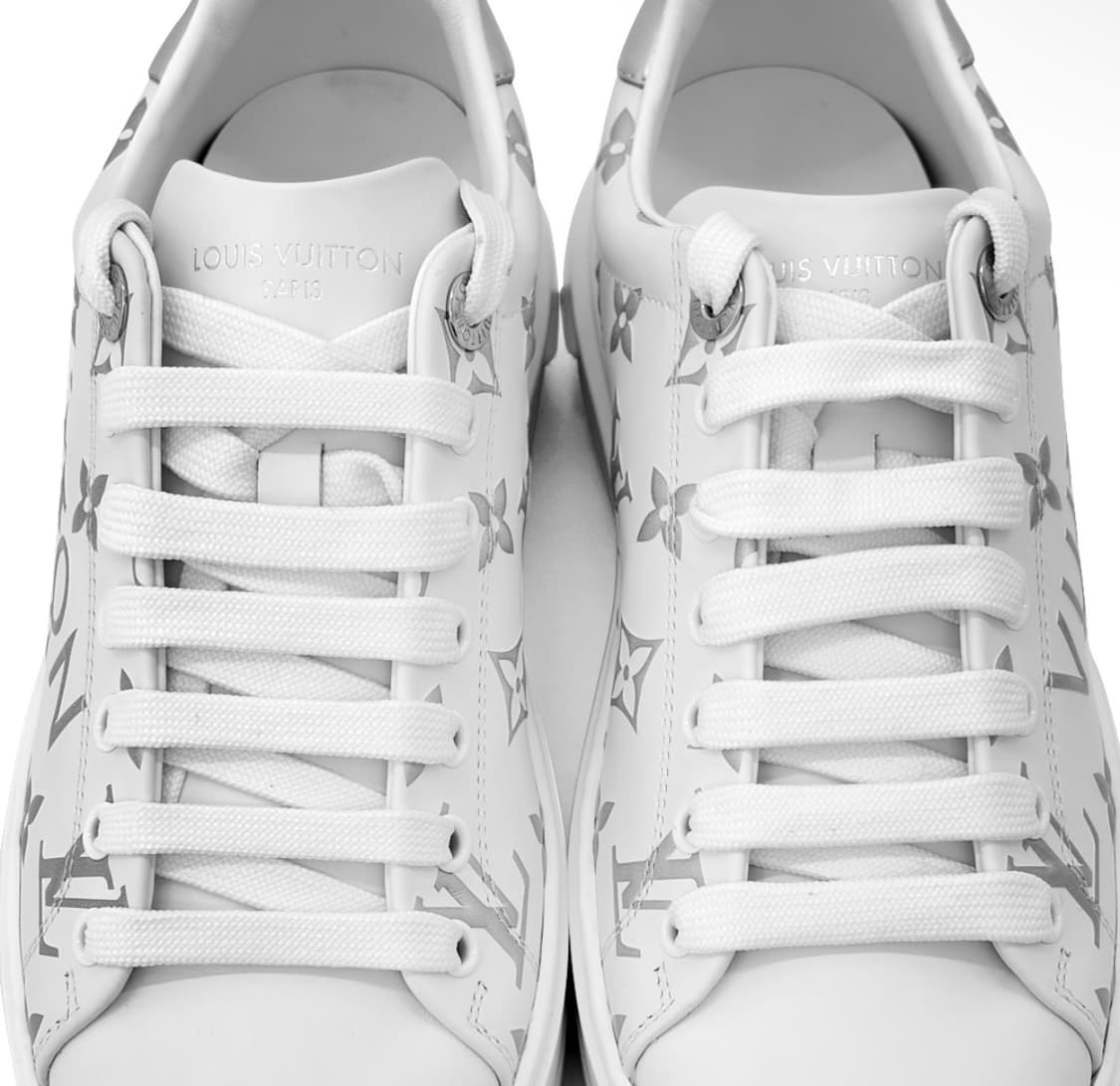 [37.5] 루이비통 여성 타임아웃 모노그램 로우탑 스니커즈 화이트 실버 상품이미지8