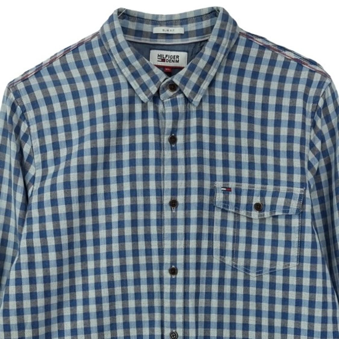 [타미힐피거] 로고 자수 체크 셔츠 M19773 상품이미지4