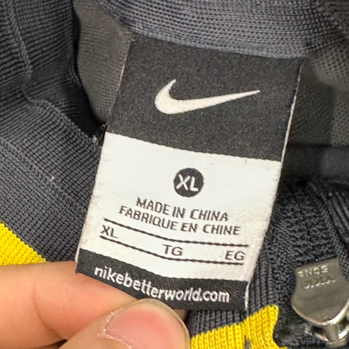 XL 나이키 바르셀로나 그레이 옐로우 트랙탑 져지 상품이미지4
