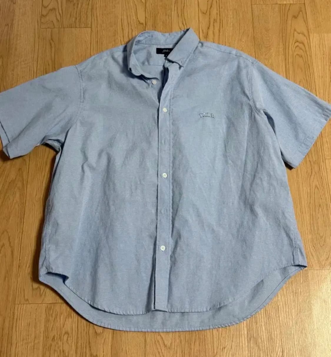 예일 옥스포드 스카이블루 반팔셔츠 상품이미지1