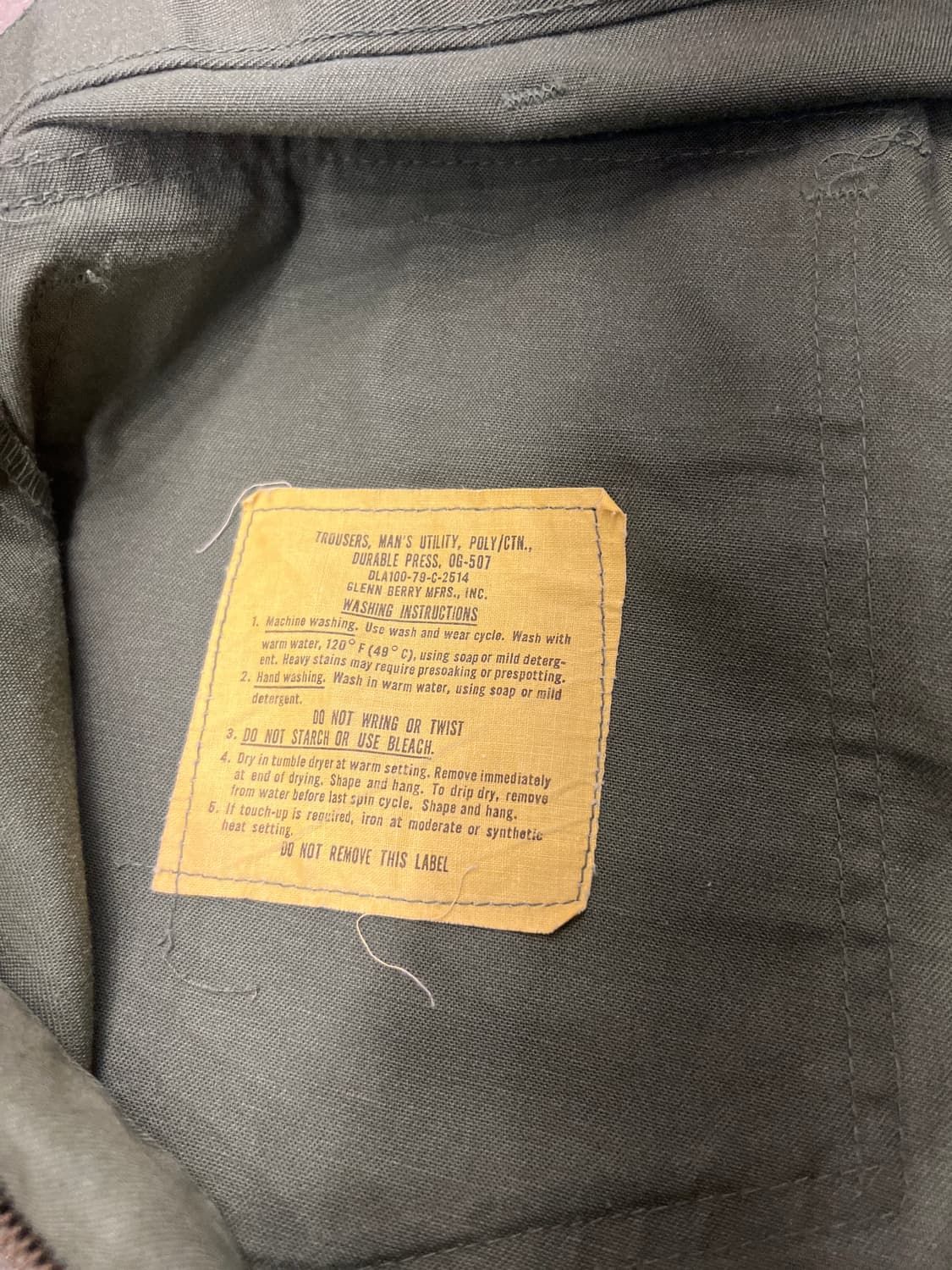 1970’s 미군 OG-507 유틸리티 팬츠 상품이미지10