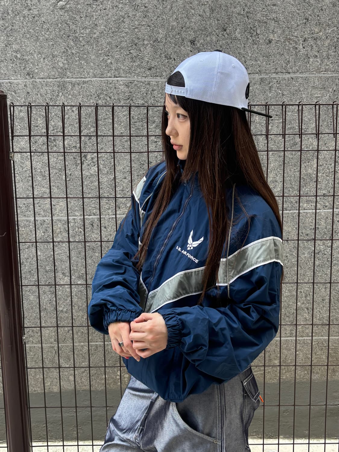 U.S. AIR FORCE네이비 바람막이 상품이미지4