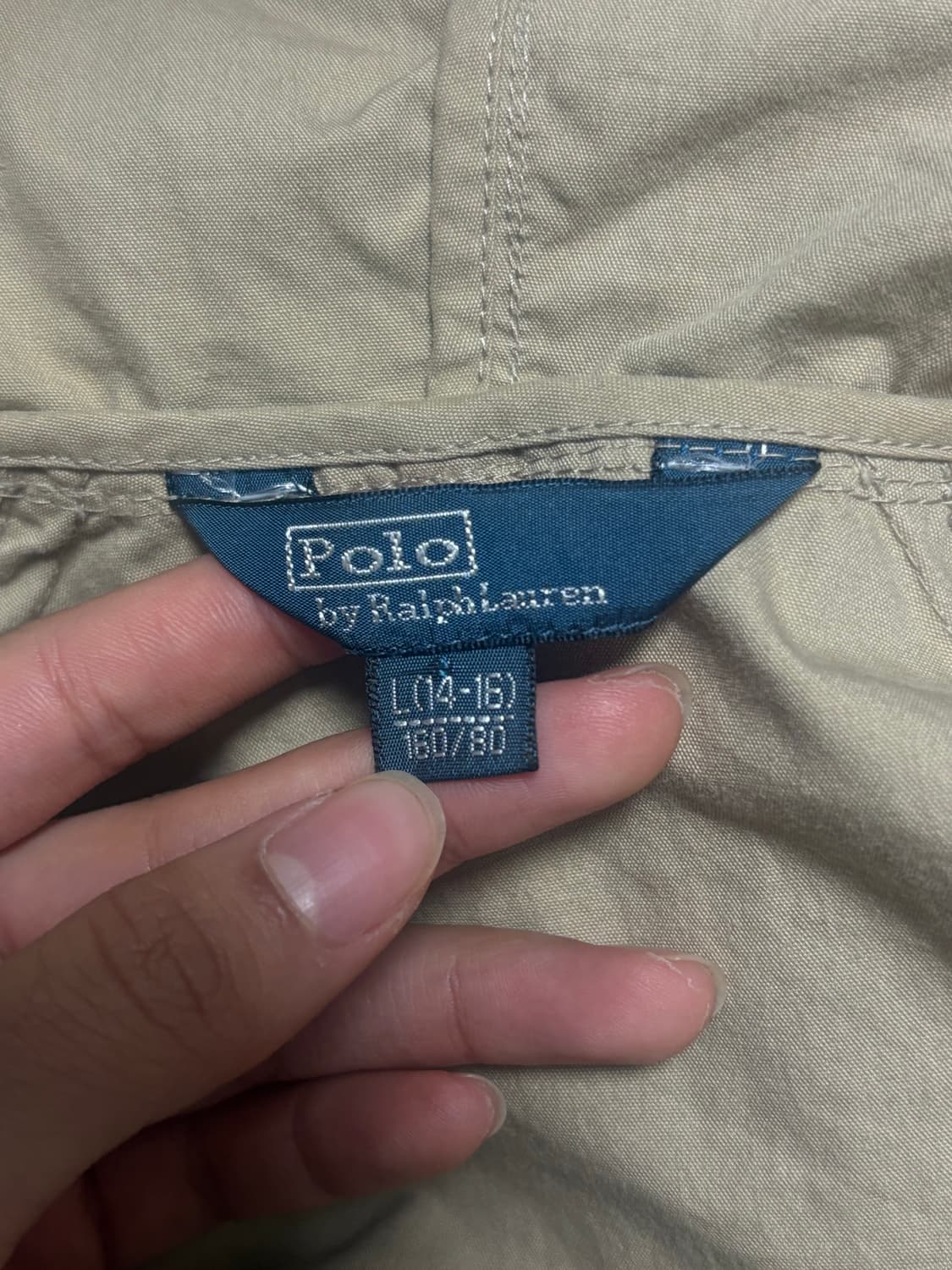 폴로 빅포니 블루종 후드집업 자켓 베이지 상품이미지2