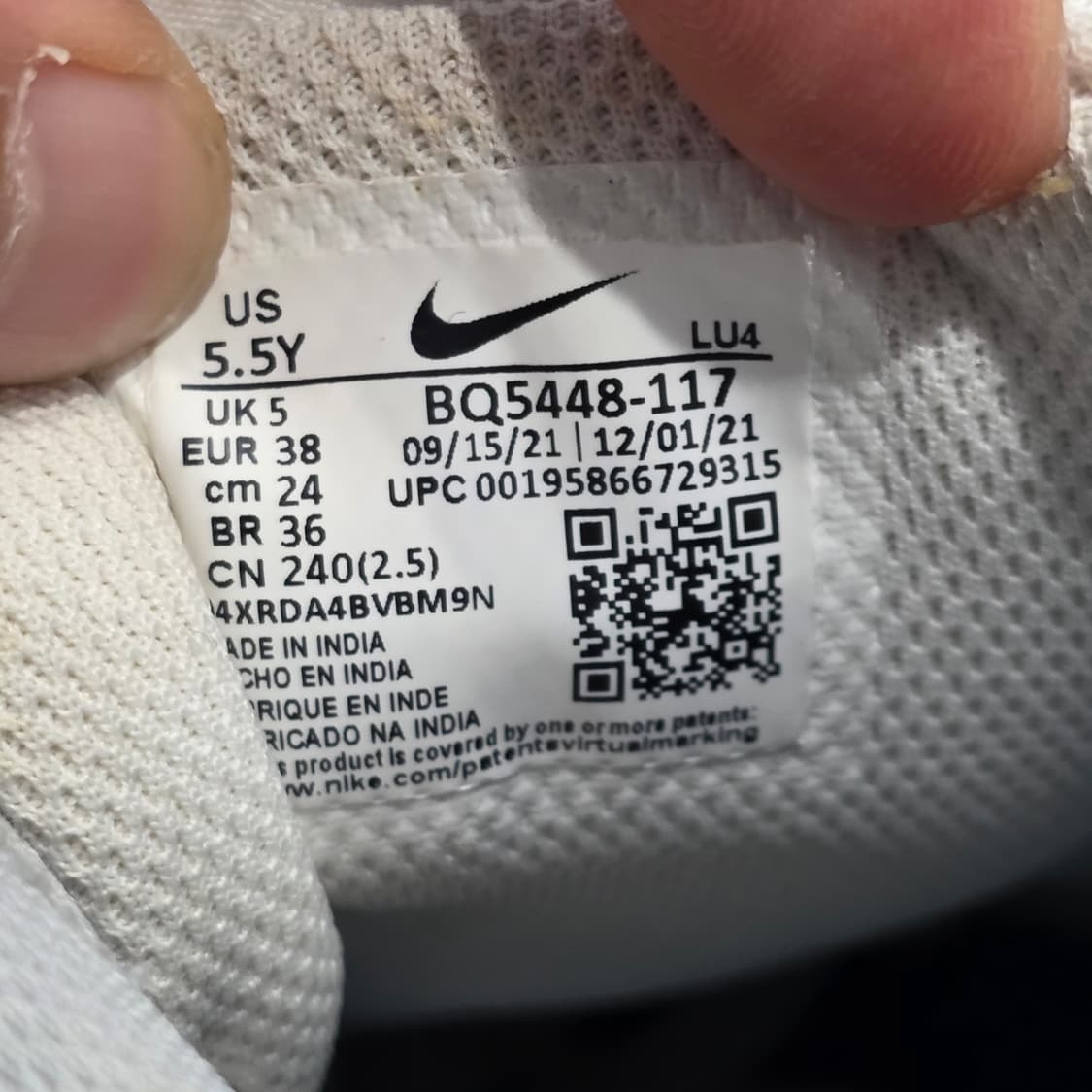 7q-27:나이키 코트 버로우 로우 화이트/그레이 블루 (24cm) 상품이미지10